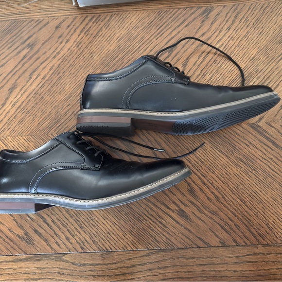 Men's Nunn Bush Carmelo Plain Toe Oxfords Black Dress Shoes 10.5 - Picture 3 of 14